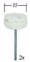 PROXXON FILTPOLERSKIVE HJULFORM Ø22 MM 2 STK